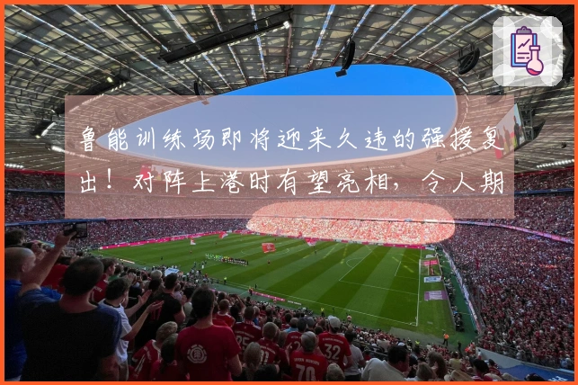 鲁能训练场即将迎来久违的强援复出！对阵上港时有望亮相，令人期待