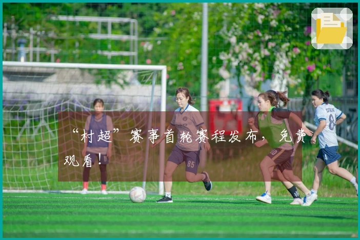 “村超”赛事首轮赛程发布，免费观看！